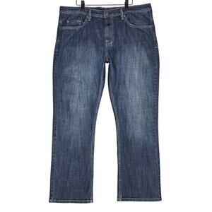 BUFFALO DAVID BITTON DRIVEN‑X BASIC STRAIGHT STRETCH JEANS – BLUE – MEN’S 38×30
